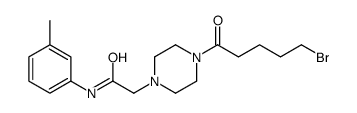 2-[4-(5-bromopentanoyl)piperazin-1-yl]-N-(3-methylphenyl)acetamide Structure