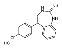 5-(4-chlorophenyl)-4,5-dihydro-1H-1,3-benzodiazepin-2-amine,hydrochloride结构式