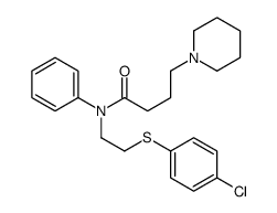 N-[2-(4-chlorophenyl)sulfanylethyl]-N-phenyl-4-piperidin-1-ylbutanamide结构式