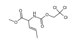 methyl 2-<<(2,2,2-trichloroethoxy)carbonyl>amino>-3(E)-pentenoate结构式