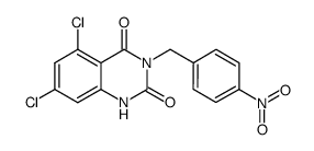 5,7-dichloro-3-(4-nitro-benzyl)-1H-quinazoline-2,4-dione Structure