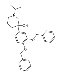 3-(3,4-Bis-benzyloxy-phenyl)-1-isopropyl-piperidin-3-ol Structure