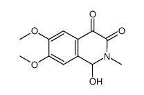 1-Hydroxy-6,7-dimethoxy-2-methyl-1,2-dihydro-3,4-isochinolindion Structure