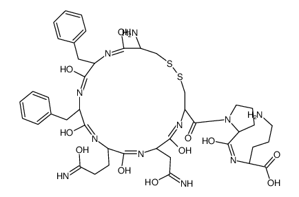 vasopressin, 9-des-Gly-(2-Phe-8-Orn)-结构式