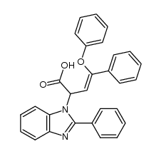 2-[1-(2-phenylbenzimidazolyl)]-4-phenoxy-4-phenyl-3-butenoic acid Structure