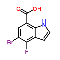 5-Bromo-4-fluoro-1H-indole-7-carboxylic acid Structure