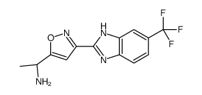 (R)-1-(3-(6-(TRIFLUOROMETHYL)-1H-BENZO[D]IMIDAZOL-2-YL)ISOXAZOL-5-YL)ETHANAMINE structure