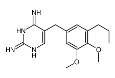 5-[(3,4-dimethoxy-5-propylphenyl)methyl]pyrimidine-2,4-diamine结构式