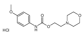 2-morpholin-4-ylethyl N-(4-methoxyphenyl)carbamate,hydrochloride Structure