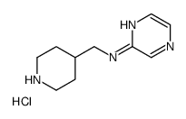 N-(4-哌啶基甲基)-2-吡嗪胺盐酸盐结构式