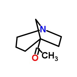 Ethanone,1-(1-azabicyclo[3.2.1]oct-5-yl)-(9CI structure