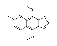 6-ethoxy-4-methoxy-7-(methylthio)-5-vinylbenzofuran结构式