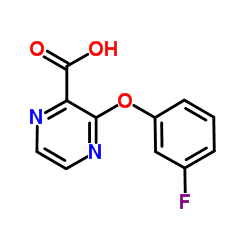 3-(3-Fluorophenoxy)pyrazine-2-carboxylic acid结构式