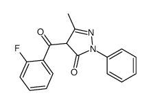 4-(2-fluorobenzoyl)-5-methyl-2-phenyl-4H-pyrazol-3-one结构式