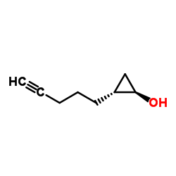 (1R,2R)-2-(4-Pentyn-1-yl)cyclopropanol结构式