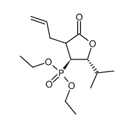 ((2R,3S)-4-Allyl-2-isopropyl-5-oxo-tetrahydro-furan-3-yl)-phosphonic acid diethyl ester Structure