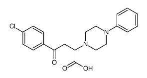 4-(4-chlorophenyl)-4-oxo-2-(4-phenylpiperazin-1-yl)butanoic acid结构式