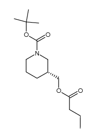 (R)-tert-butyl 3-((butyryloxy)methyl)piperidine-1-carboxylate Structure