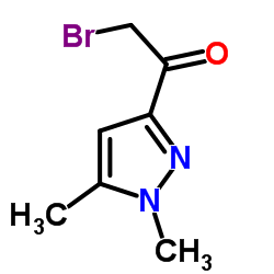 2-Bromo-1-(1,5-dimethyl-1H-pyrazol-3-yl)ethanone结构式