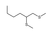 1,2-bis(methylsulfanyl)hexane Structure