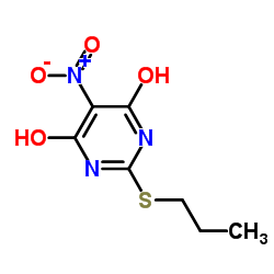 5-硝基-2-(丙基硫代)嘧啶-4,6-二醇结构式