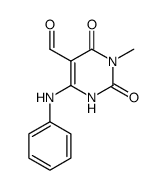 6-anilino-5-formyl-3-methyluracil Structure