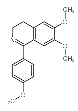 6,7-二甲氧基-1-(4-甲氧基苯基)-3,4-二氢异喹啉结构式