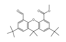 4-formyl-5-methoxycarbonyl-2,7-di-tert-butyl-9,9-dimethylxanthene Structure