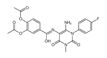 Benzamide,3,4-bis(acetyloxy)-N-[6-amino-1-(4-fluorophenyl)-1,2,3,4-tetrahydro-3-methyl-2,4-dioxo-5-pyrimidinyl]-结构式