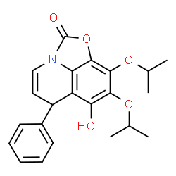 2H,6H-Oxazolo[5,4,3-ij]quinolin-2-one,7-hydroxy-8,9-bis(1-methylethoxy)-6-phenyl- structure