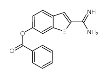 Benzo[b]thiophene-2-carboximidamide, 6-(benzoyloxy)- Structure