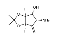 (3aS,4R,5S,6aR)-5-amino-tetrahydro-2,2-dimethyl-6-methylidene-4H-cyclopenta-1,3-dioxol-4-ol结构式