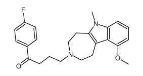 4'-Fluoro-γ-[1,4,5,6-tetrahydro-10-methoxy-6-methylazepino[4,5-b]indol-3(2H)-yl]butyrophenone结构式