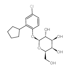 4-CHLORO-2-CYCLOPENTYLPHENYL-BETA-D-GALACTOPYRANOSIDE structure