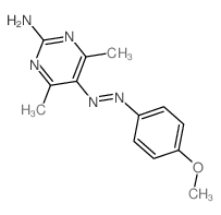 2-Pyrimidinamine,5-[2-(4-methoxyphenyl)diazenyl]-4,6-dimethyl-结构式