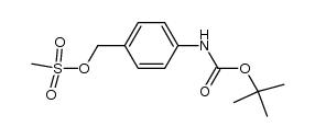 4-((tert-butoxycarbonyl)amino)benzyl methanesulfonate Structure