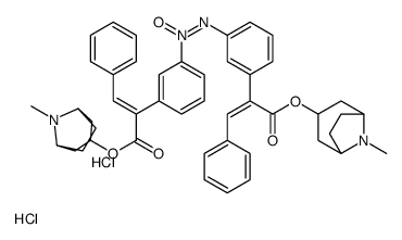 [3-[(Z)-3-[(8-methyl-8-azabicyclo[3.2.1]octan-3-yl)oxy]-3-oxo-1-phenylprop-1-en-2-yl]phenyl]-[3-[(Z)-3-[(8-methyl-8-azabicyclo[3.2.1]octan-3-yl)oxy]-3-oxo-1-phenylprop-1-en-2-yl]phenyl]imino-oxidoazanium,dihydrochloride Structure