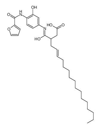 3-[[[4-[(2-furoyl)amino]-3-hydroxyphenyl]amino]carbonyl]nonadec-5-enoic acid Structure