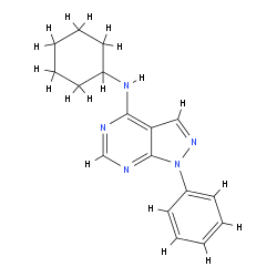 N-环己基-1-苯基-1H-吡唑并[3,4-d]嘧啶-4-胺图片