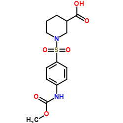 1-(4-Methoxycarbonylamino-benzenesulfonyl)-piperidine-3-carboxylic acid picture