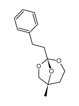 (1S,5R)-5-methyl-1-phenethyl-2,7,8-trioxabicyclo[3.2.1]octane结构式