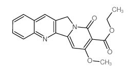 Ethyl 7-methoxy-9-oxo-9,11-dihydroindolizino(1,2-b)quinoline-8-carboxylate结构式