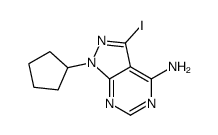 1-环戊基-3-碘-1H-吡唑并[3,4-d]嘧啶-4-胺结构式