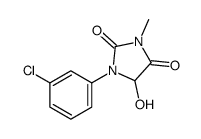 1-(3-chlorophenyl)-5-hydroxy-3-methylimidazolidine-2,4-dione结构式