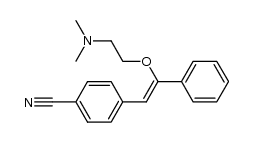 N,N-dimethyl-2-[1-phenyl-2-(4-cyanophenyl)ethenyloxy]ethanamine Structure