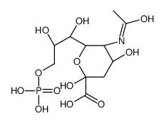 (4S,5R,6R)-5-acetamido-6-[(1S,2R)-1,2-dihydroxy-3-phosphonooxy-propyl]-2,4-dihydroxy-oxane-2-carboxylic acid Structure