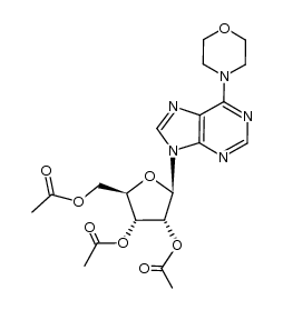 9-(2,3,5-tri-O-acetyl-β-D-ribofuranosyl)-6-(morpholin-4-yl)purine Structure