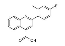 2-(4-fluoro-2-methyl-phenyl)-quinoline-4-carboxylic acid结构式