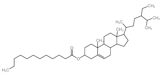 [17-(5-ethyl-6-methyl-heptan-2-yl)-10,13-dimethyl-2,3,4,7,8,9,11,12,14,15,16,17-dodecahydro-1H-cyclopenta[a]phenanthren-3-yl] dodecanoate结构式