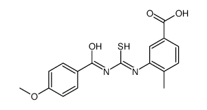 3-[(4-methoxybenzoyl)carbamothioylamino]-4-methylbenzoic acid Structure